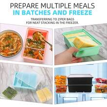 1pc Silicone Ice Cube Tray With Lid - Large Capacity Soft Ice Mold Suitable For Refrigerator, 1 Cup Size For Soups, Stews, Sauces - Dishwasher , Great For Christmas, Halloween, Easter, Thanksgiving - Multicolor - View 7