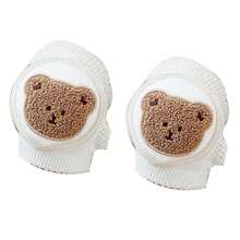 柔软棉质婴儿护膝，毛绒小熊图案，轻便有弹性 - 彩色 - 查看 5