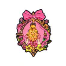 Ghim cài áo, huy hiệu, phụ kiện trang trí ba lô bằng men dễ thương, quà tặng thời trang nữ, phụ kiện trang sức thời trang. - màu đen - Xem 5