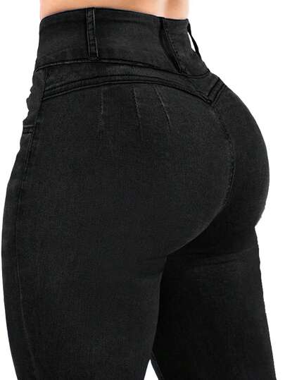 Jeans modellanti per il lato B delle donne, pantaloni skinny ad alta elasticità, pantaloni casual eleganti alla moda per appuntamenti, pendolarismo, shopping