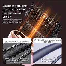 Mini Straightener, Rechargeable Portable Hair Straightener Brush, Fast Heating Hot Comb For Home Travel Gift, Anti Scald Shell, Lightweight And Portable, 3-Speed Temperature Control( - Hồng - Xem 4