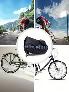 1 Pieza Funda De Bicicleta Impermeable Para Moto Contra Polvo Lluvia Protection Accessrios Ciclismo - Negro - Ver 6