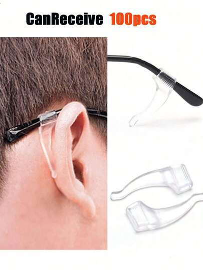 100/50/30/10 piezas Fundas de varilla de silicona antideslizante para gafas, cojines para las orejas, ligeros y de agarre para correr, senderismo y deportes al aire libre