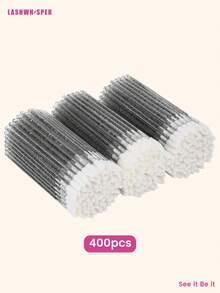 一次性唇刷 - 无绒唇彩和口红涂抹器，适用于化妆，50/100/200/400/600/800/1000支套装 - 黑色 - 查看 12