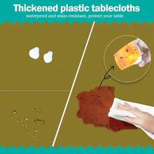 Gold 6 Pack Plastic Table Cloth 54\ X 108\, Disposable Tablecloths Rectangle Table Cover, Plastic Tablecloths For Parties,Rectangle,Gold - 金色 - 查看 4