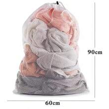 Extra Large Laundry Bag Sack With Drawstring Dirty Clothes Storage Bag Quilt Toy Football Organizer Hotel Home Bathroom Supplies Large Size Laundry Mesh Bag Solid Color Drawstring Laundry Bag Anti-Snagging Anti-Deformation Mesh Clothes Washing Bag 60x90cm - Multicolor - View 9