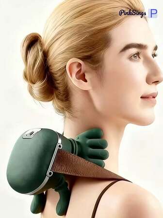 PinkSings USB Cordless Electric Massager With 6D Hand Simulation - Cordless Neck & Shoulder Massager With 6D Hand Simulation, USB-Powered