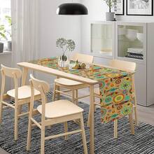 1PC African Table Runner,Traditional African Colorful Retro Patterns Table Cloth, Kitchen Dining Table Runnersk, Fireplace Decoration, Made Of Thick, Durable, And Wrinkle-Resistant Polyester Fabric, 13x72 Inch And 13x48 Inch,  Washable Table Cloth Dresser Scarves For Party Wedding Birthday Holiday - 非洲棕熊-2 - 查看 3