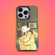Funda de Teléfono Anime Cool Red Pig para 17,16,15,14,13,12,11,Pro,Max,Plus, Antigolpes, Negra Mate, Parachoques Duro - Z7 - Ver 5