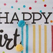 DII Happy Birthday Confetti Collection, Juego de paños de Cocina(Reversible Table Runner, 14x72" Feliz cumpleaños) - Multicolor - Ver 4