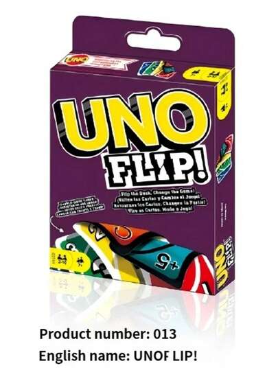  1 Box UNO FLIP! Card Game, Mattel Official Authorized Product, Double-Sided Cards With Bright And Dark Sides, Special Flip Cards, Flip Game Play, Change Penalties, High-Quality Waterproof PVC Material, Durable, Highly Interactive, Suitable For 7+ Years Old Card Game Enthusiasts, Family Gatherings, Travel Game Nights, New Year Gifts, Valentine's Day Gifts, Easter Gifts!