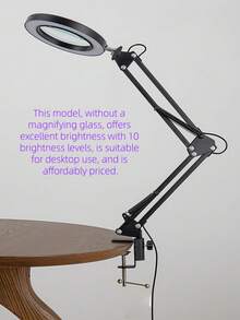 LED Folding Magnifying Desk Lamp With Clamp, USB Eye-Caring Table Light With 3 Color Temperatures And 10 Brightness Levels For Jewelry, Beauty, Manicure, Eyelash Extension, Tattooing, Embroidery, Reading, Electronics Repair - Multicolor - View 24