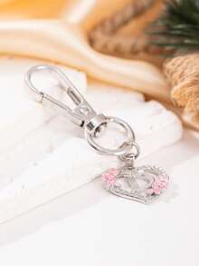 1pc Metal Lobster Clasp Hook, DIY Jewelry Making Accessory (With 26 Letter Copper Pendant), Suitable For Keychain, Necklace, Bracelet, Etc.