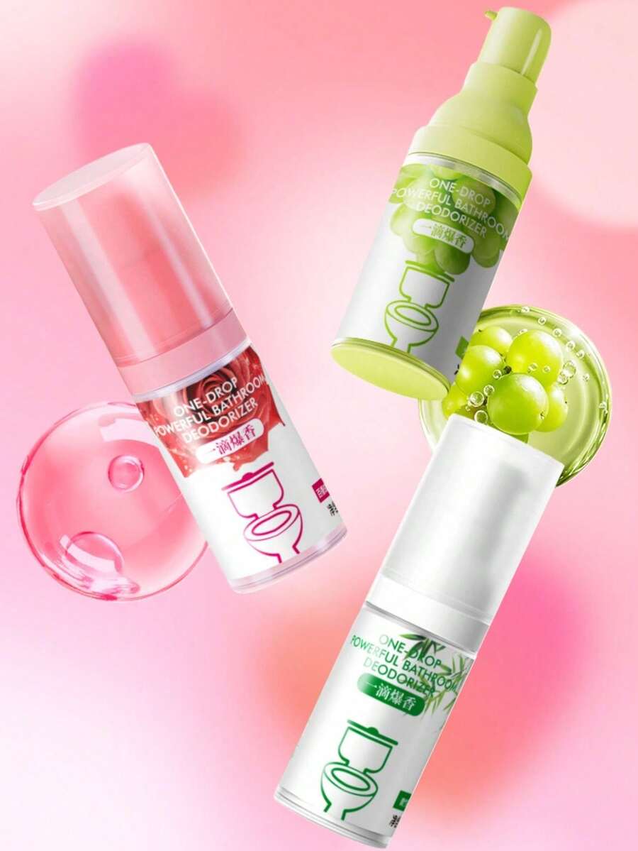 1 Drop Bathroom Air Freshener, 1 Drop Toilet Freshener, 1 Drop Powerful Bathroom Deodorizer, 1 Drop Home Fragrance, 1 Drop Concentrated Essential Oil. Quickly Eliminates Odors, Removes Unpleasant Smells, Keeps Air Fresh And Long-Lasting Scent. Suitable For Home, Bathroom, Toilet, Trash Can, Drain, Floor, Cat Litter Box And More. - Multicolor - View 1