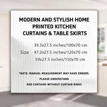 1pc Home Decor, Lantern Pattern Printed Tablecloth, Kitchen Small Curtain, Kitchen Cabinet Curtain, Islamic Festival Decoration, With Curtain Holes, Easy To Hang, 100% Polyester, Rectangular, Woven, Machine Washable, Kitchen Decor And Accessories, Suitable For Kitchen Cabinets And Home Decoration - 彩色 - 查看 10