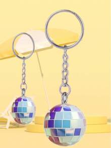 Disco Farbverlauf Linsenball Schlüsselanhänger, kleines Geschenk, Weihnachtsschmuck, geeignet für Weihnachtsbaum, Partys, Gartendekoration, Tasche & Auto Schlüsselanhänger - Verschiedenfarbig - Übersicht 13