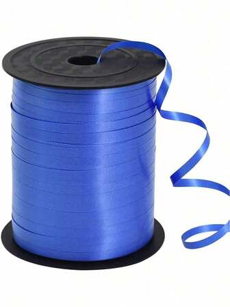 1 Roll, 250 Yards Blue Curly Ribbon, Suitable For Gift Wrapping, Balloon Strings, Weddings, Birthdays And More - Shiny Metallic Ribbon, Ideal For Bouquets And Flower Wrapping, Valentine's Day, Weddings, Birthdays And More