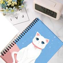 Sổ tay lò xo hình mèo dễ thương cỡ A5, phù hợp cho học sinh ghi chép bài giảng, nhân viên ghi công việc văn phòng, kích thước nhỏ gọn, lật trang mượt mà, giấy dày không lem mực, thiết kế họa tiết mèo đáng yêu, thiết thực và đẹp mắt. - Một cỡ - Xem 6