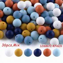 A Mix Of 36 12mm Silicone Beads, Suitable For DIY Jewelry Bracelet Making As Well As Earrings, Necklaces, And Other Decorative Accessories - Multicolor - View 25