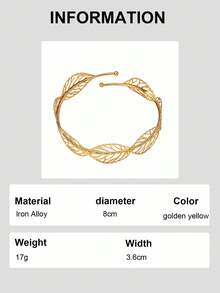 1pc Minimalist Hollow Leaf Armband