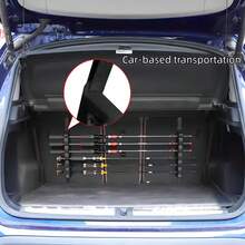 1pc Black Fishing Rod Wall Mount Rack, High Density Foam Handle Storage Box, Sturdy And Durable, Holds Up To 6 Rods, Suitable For Outdoor, Home, Garage, Multi-Slot Design For Easy Organization And Space Saving, Fits Various Fishing Rods, Rod Holder, Enhances The Aesthetics Of Fishing Area, Fishing Rod Home Display And Storage Rack