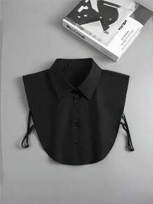 1件装可拆卸领子纯色休闲优雅连衣裙/毛衣/衬衫 | 适合工作通勤/约会和派对 | 多功能时尚配饰 | 可用作文胸配饰、派对装扮点缀、约会之夜颈链、时尚项链、轻盈面料、易于佩戴、半领设计、时尚配饰、适合职业女性四季穿着