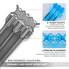 HUANQU Multi-Functional Dart Storage Box - Professional 3-Dart Portable Case, Shock-Proof And Scratch-Resistant, 9 Color Options, Travel Accessory, Durable Indoor Dart Game Storage Solution, Suitable For Travel, Competitions, Christmas, Valentine's Day, Easter, Birthday Gifts - Multicolor - View 12