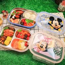Disney 高品质艾莎、米奇和米妮午餐盒 - 冰雪奇缘可爱便携便当盒，非常适合工作和学习。这款卡通主题的可爱餐盒容量大，是户外旅行、露营和生日礼物的理想之选。 - 彩色 - 查看 1