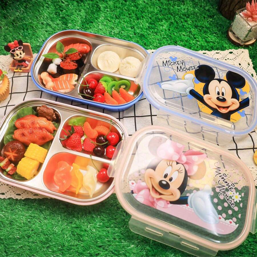 Disney 高品质艾莎、米奇和米妮午餐盒 - 冰雪奇缘可爱便携便当盒,非常适合工作和学习。这款卡通主题的可爱餐盒容量大,是户外旅行、露营和生日礼物的理想之选。 - 彩色 - 查看 1