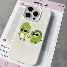 Funda para teléfono: Diseño de moda con gafas de dibujos animados y patrón de repollo y lichi, compatible con Apple 17/16 Pro Max/16 Plus/16/16 Pro/15 Pro Max/15 Pro/15 Plus/15/14/14 Plus/14 Pro/14 Pro Max/13/13 Pro/13 Pro Max/12/12 Pro/12 Pro Max/11/11 Pro/11 Pro Max - Color mezclado 1-1051 - Ver 5