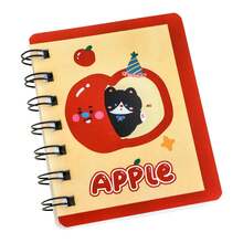 1-4pcs Apple Cat Spiral Notebooks, A7 Flip Page Mini Notebooks, Cute High-Quality Pocket Notebooks, Essential For Students And Teachers - Multicolor - View 4