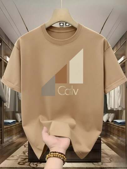 Camiseta Masculina Presente Para Ele Estampa Calv Formas Blusa Malha Gola Redonda Macio Confortavel Basica 100% Algodao