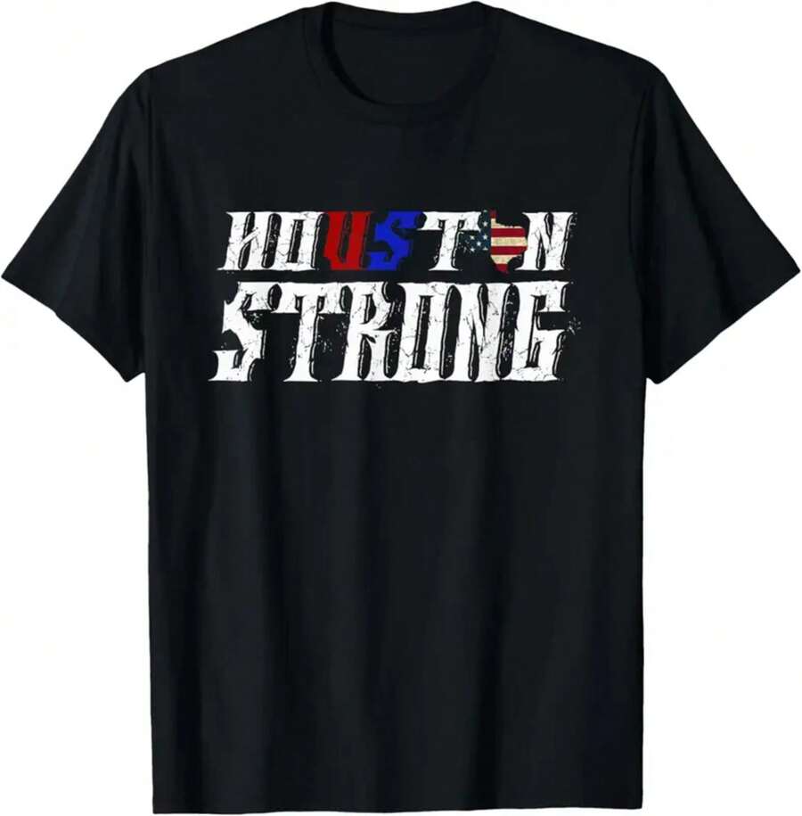Houston Strong Texas Strong T-Shirt - Black - View 1