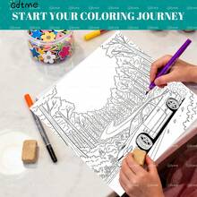 GDTME A Coloring Book Suitable For Thanksgiving, New Year, Birthdays, Back-To-School Season, Ramadan, And More. Can Be Gifted To Family, Friends, Loved Ones, And Teenagers. Features A Pearl-Paper Cover With Thick Inner Pages, Measuring 7.9 X 7.9 Inches.