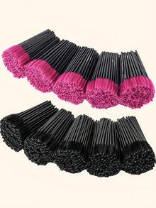 Varitas de rímel desechables con cerdas de cristal para extensiones de pestañas y cejas, 20/50/100/200/300 piezas - Rosa Fucsia - Ver 3