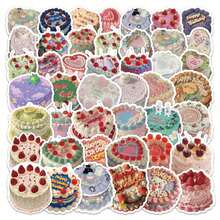 60pcs/Set Cartoon Cake Doodle Stickers For Party Decoration, Phone Case, Car, Luggage - Nhiều màu - Xem 4