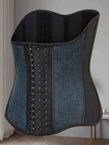 1PC Ladies' Double-Layer Mesh Waist Cincher Corset With Snap Buttons For Figure Shaping - Multicolor - View 21