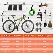 16PCS Heavy Duty Wall-Mounted Garage Storage Hooks Set With Hardware & Straps Multi-Shape Organizer For Tools Bikes Ladders Garden Equipment In Garage Shed Workshop - Orange - View 7