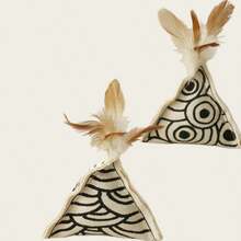 Cute Cat Toys, Cat Toys For Indoor Cats, Canvas Material With Artificial Feathers(Random Style), Chew Cat Toy, Teeth Cleaning Toy For Indoor Kittens