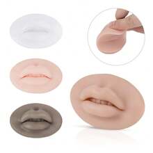 2 Pcs 5D Soft Silicone Realistic Lips Practice Module For Semi Permanent Make Up - Silicone Microblading Practice Fake Skin Lips - Lips Tattoo - Tattoo Practice Lips - Multicolor - View 9