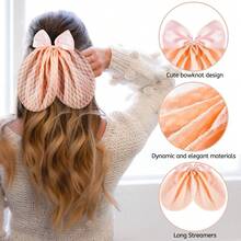 Agrafe de păr cu arc pentru femei, tip arc, cu arc, pentru coadă de cal, agrafe elegante, accesorii de păr la modă, elastice de păr, agrafe de păr elastice - Multicolor - Vizualizare 1
