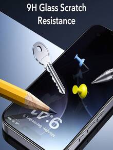 5片装隐私钢化玻璃屏幕保护膜，兼容 17 Pro Max/17/16 Pro Max/Air/16/15 Pro Max/15 Pro/15 Plus/14/13/12/11/X/XR/XS Max，9H硬度，防指纹，隐私保护，表面光滑，全覆盖设计 - 無色 - 查看 8