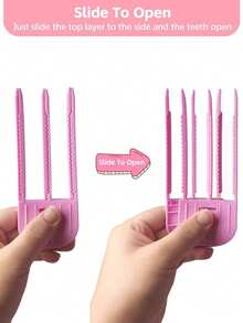 2个蓬松发夹，打造蓬松刘海，提升发根，营造自然凌乱发型，隐形发根提升夹，沙龙和旅行必备 - 彩色 - 查看 4