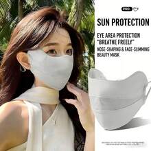 New Breathable Ice Silk Face Mask, UV Protection Dust-Proof Cycling Mask, Washable Mesh Sun Protection Mask, Solid Color Adjustable Strap Women Mask, Men Sun Protection Mask