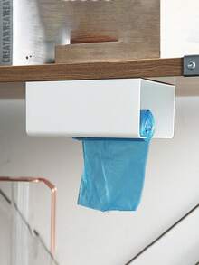 1 pièce Boîte de mouchoirs murale, créativité sans perçage pour salle de bain, toilettes, salon, cuisine, support multifonction pour essuie-tout, convient pour diverses boîtes de mouchoirs de petite à moyenne taille - multicolore - Voir 4