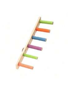 S/M/L Size Rough Surface Wooden Bird Ladder, Tiger Stripe Parrot Claw Grinding Climbing Frame, Non-Slip Parrot Cloud Ladder, Small Parrot Daily Exercise Claw Ladder (Random Color) - Multicolor - View 6