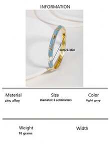 1 件女士珐琅花卉镀金手链