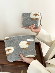 化妆包，蓬松化妆包，女士便携式化妆包，零钱包口红化妆品配件收纳包，旅行套装收纳袋，卫生巾化妆包，女士旅行包，旅行洗漱包，旅行必备品，女士礼物，化妆品收纳包，化妆刷套装收纳包，家居收纳包，化妆包，化妆包，旅行必备品 - 彩色 - 查看 5