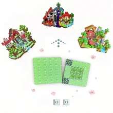 10cm/3.93in Magnetic Base Board - Variety Of Base Boards To Match Magnetic Building Blocks Toys, Magnetic Construction Toy Playset (10cm/3.93in) Colorful Base Board Supplement, DIY World Building Game Toy, Suitable For Game Enthusiasts, DIY Creative Building, Gift For Boys And Girls 3+ Years Old - Multicolor - View 9