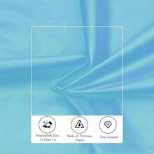 Light Blue 6 Pack Plastic Table Cloth 84\, Disposable Round Tablecloth Table Cover, Plastic Tablecloths For Parties,Round,LightBlue - 淺藍色 - 查看 5